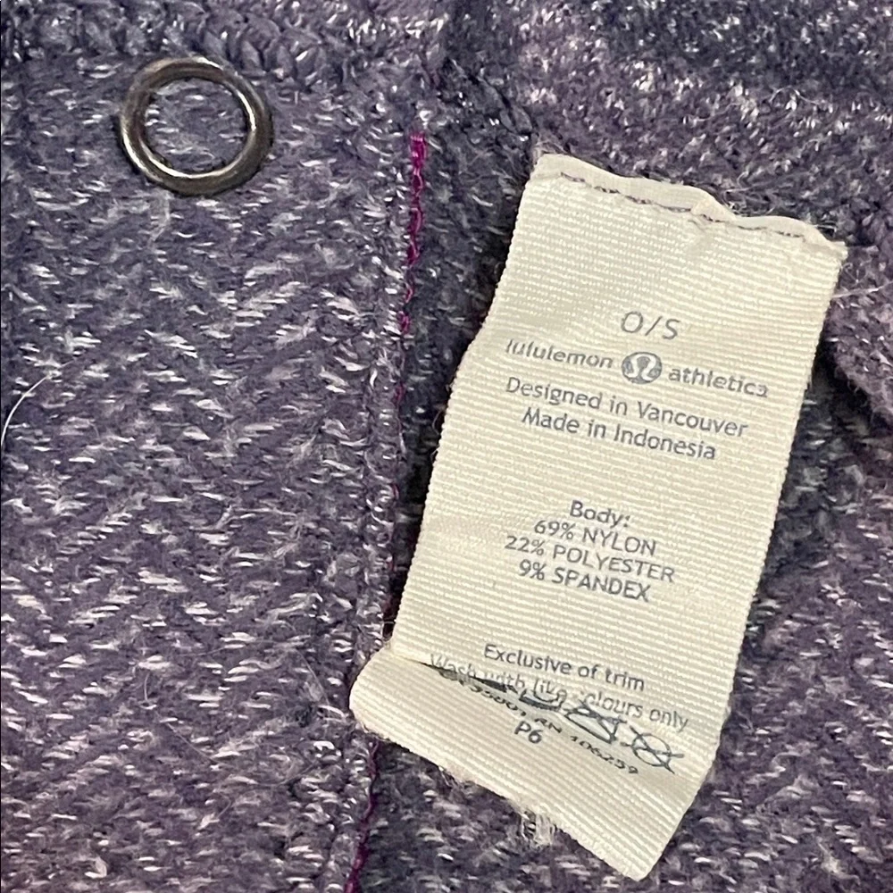 Lululemon Vinyasa Scarf Rulu Heathered Herringbone Black Grape Nightfall